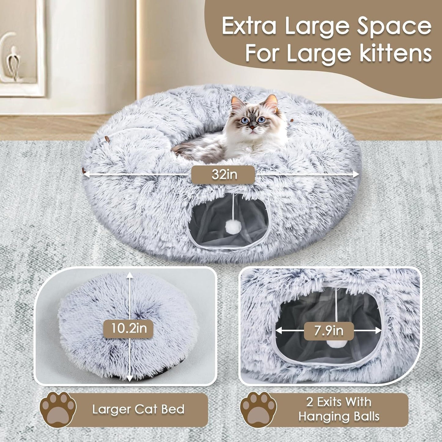 Nexzens™ Cat Tunnel Bed