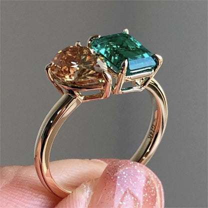 Nexzens™ Double Zircon Crystal Ring