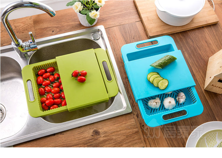 Nexzens™ Multifunction Chopping Board & Sink Basket