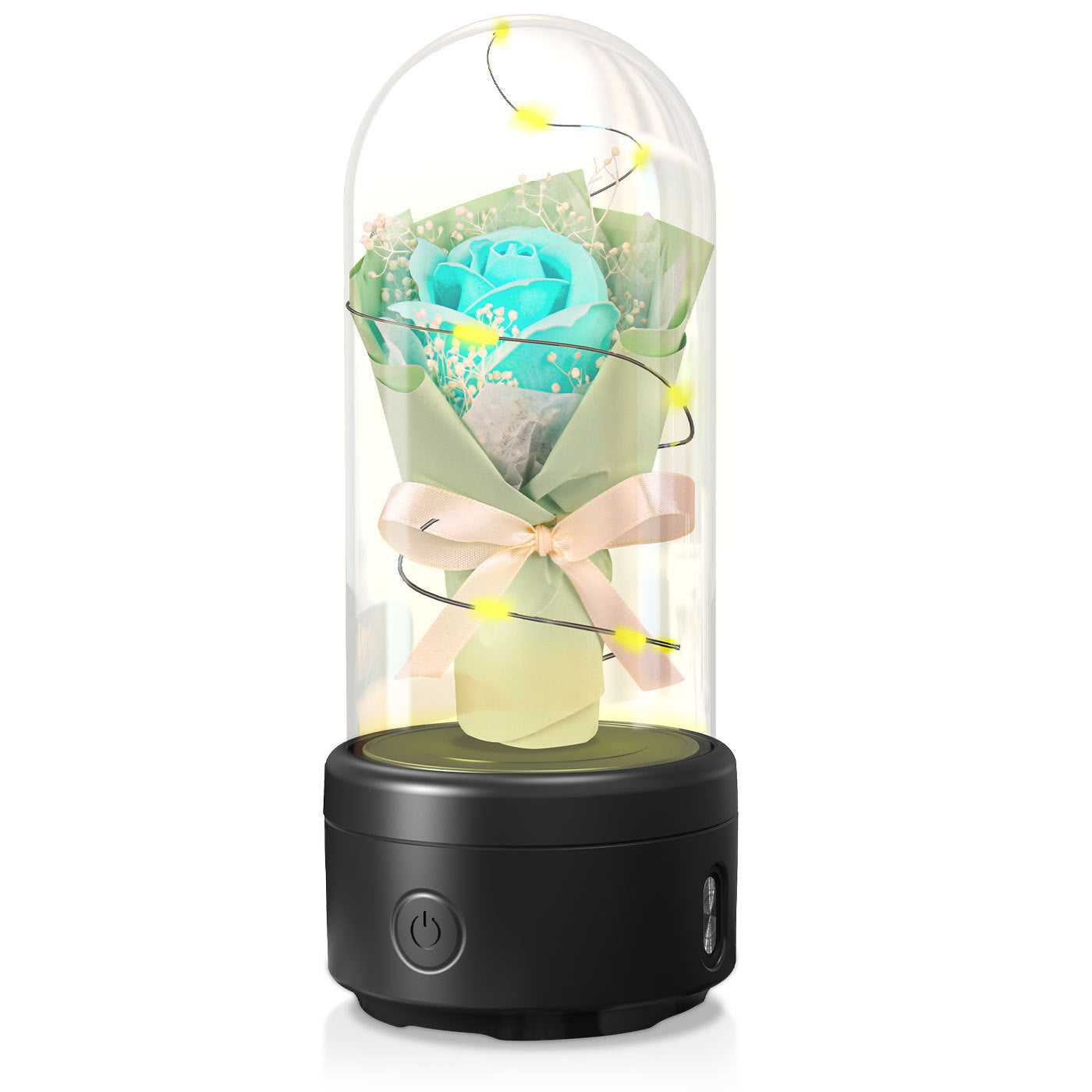 Nexzens™ Radiant Rose: 2-in-1 LED Light & Bluetooth Speaker