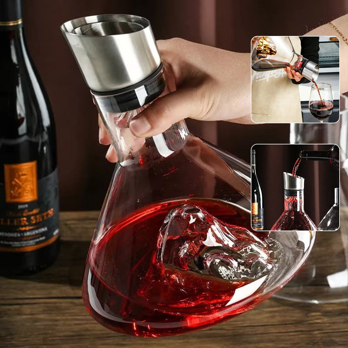 Nexzens™Iceberg Waterfall Wine Decanter