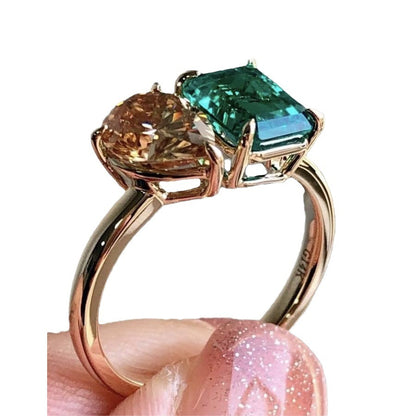 Nexzens™ Double Zircon Crystal Ring