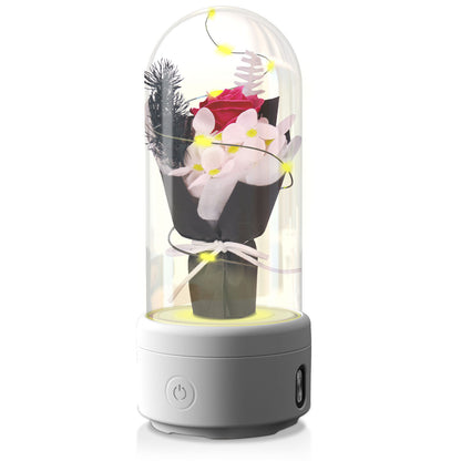 Nexzens™ Radiant Rose: 2-in-1 LED Light & Bluetooth Speaker