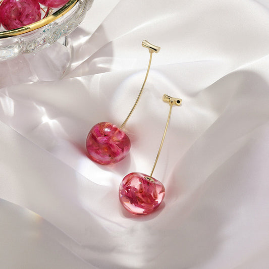 Nexzens™ Cherry Long Dried Flower Earrings