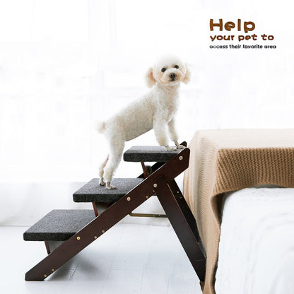 Nexzens™ Foldable Wood Pet Stairs & Ramp