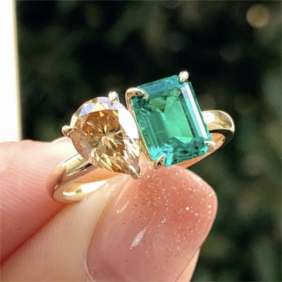 Nexzens™ Double Zircon Crystal Ring