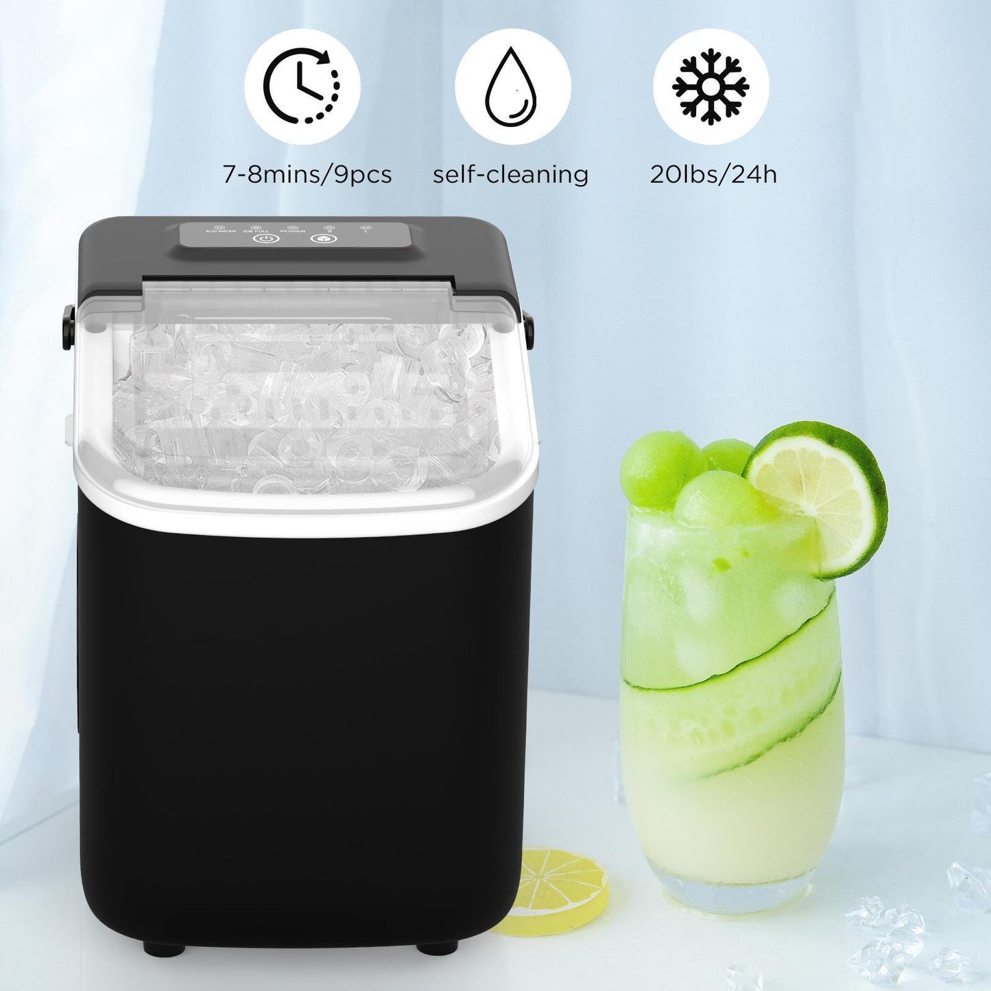 Nexzens™ Portable Ice Maker - Quick, Fresh Ice Anytime!