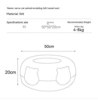 Nexzens™ Peekaboo Cat Tunnel Bed